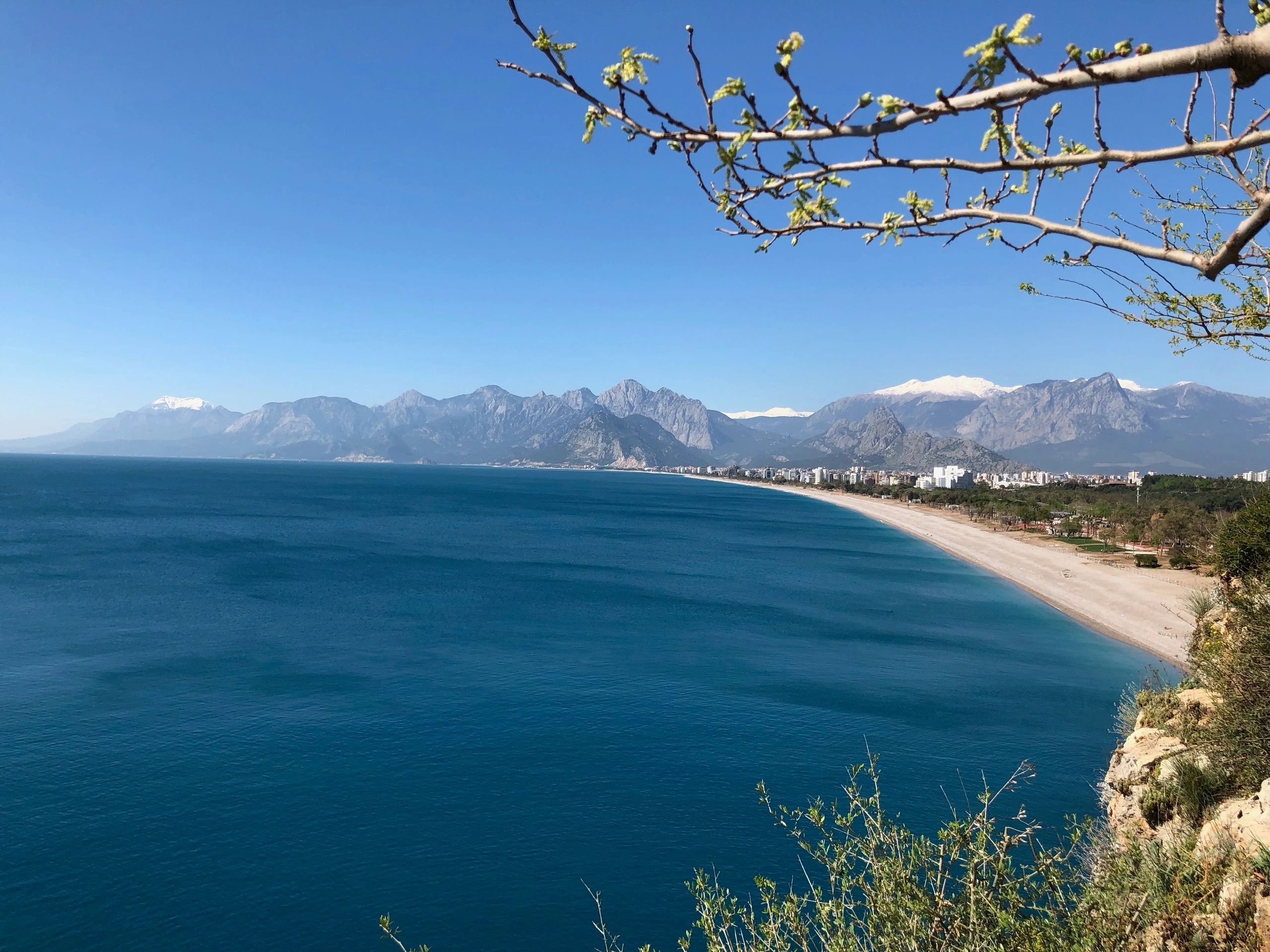 Turquoise bay on the coast